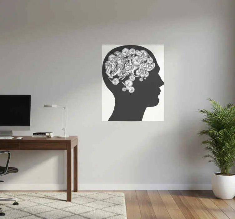 Trygg betalning Poster kontor hjärna med kugghjul