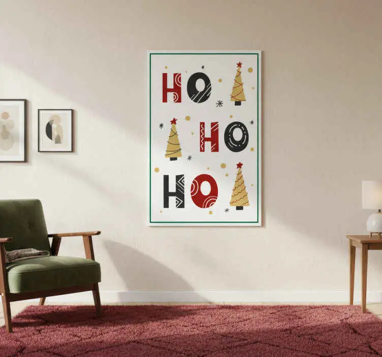 Julposter ho ho ho jultext design Fri frakt