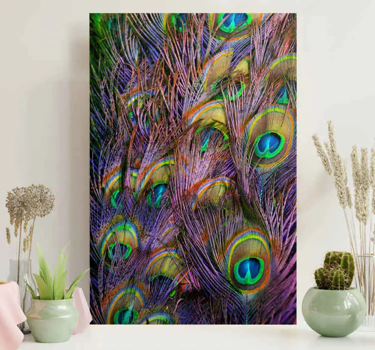 Påfågel fjäder fågelcanvas tavla canvas tavla Rea