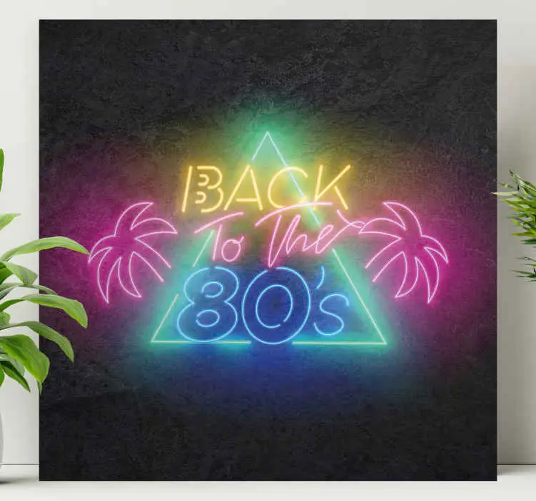 Tillbaka till 80 -talet logotyp canvas tavla citat tryck Utförsäljning