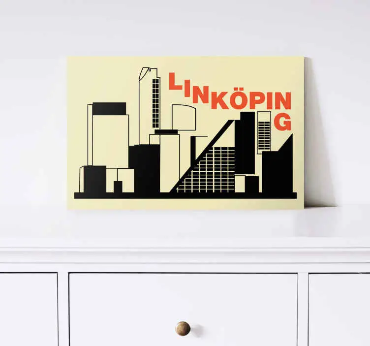 Bästa pris Skyline "linköping" city skyline prints