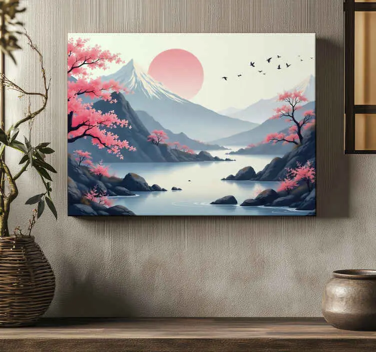 Sista chansen Kanvas landskap japanskt landskap