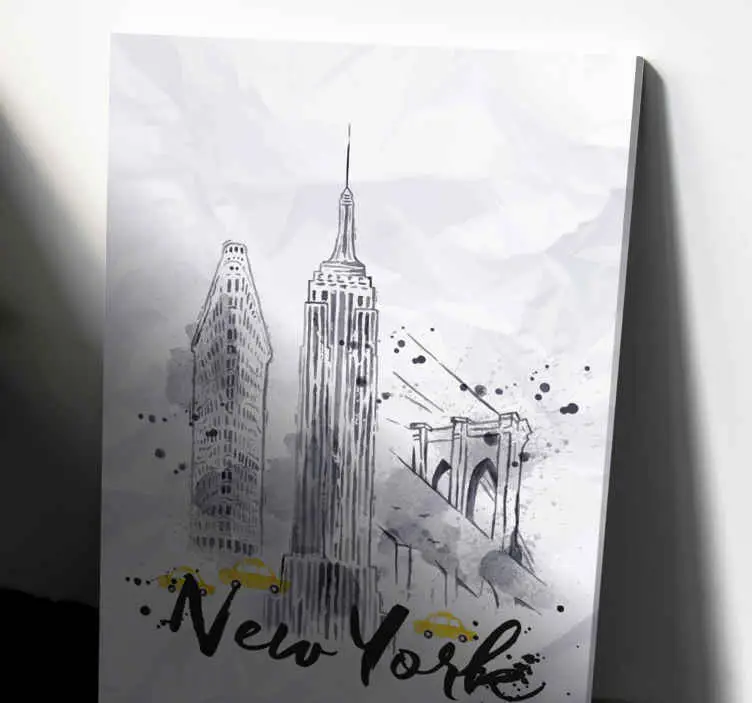 Nyhet New york skyline illustration Kanvas städer och länder
