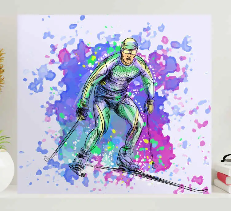 Premium Cool skidåkning canvas konst