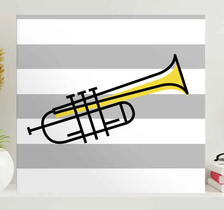 Trumpet med ränder Kanvas musik Kampanjpris