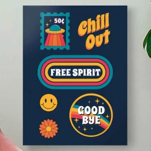 70-talets kul och chill canvas-konst Sista chansen