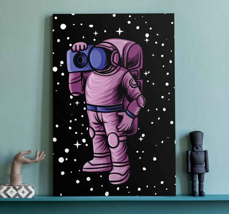 Astronaut som fångar stjärnor videospel canvas tavla Köp online