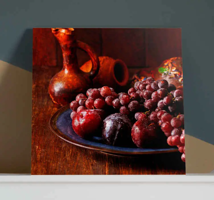 Druvor på ett bord fruktcanvas tavla konst Erbjudande