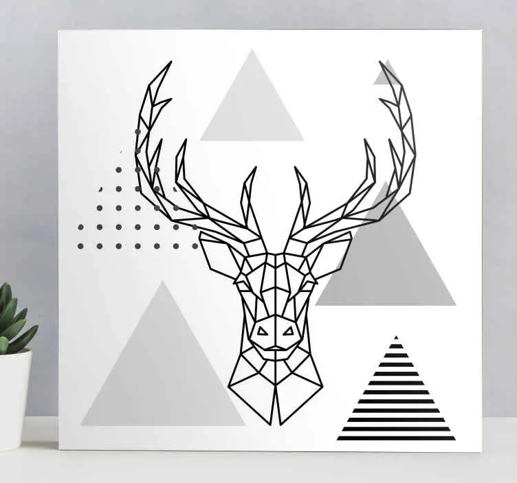 Svart och vit ren ritning djur canvas Outlet