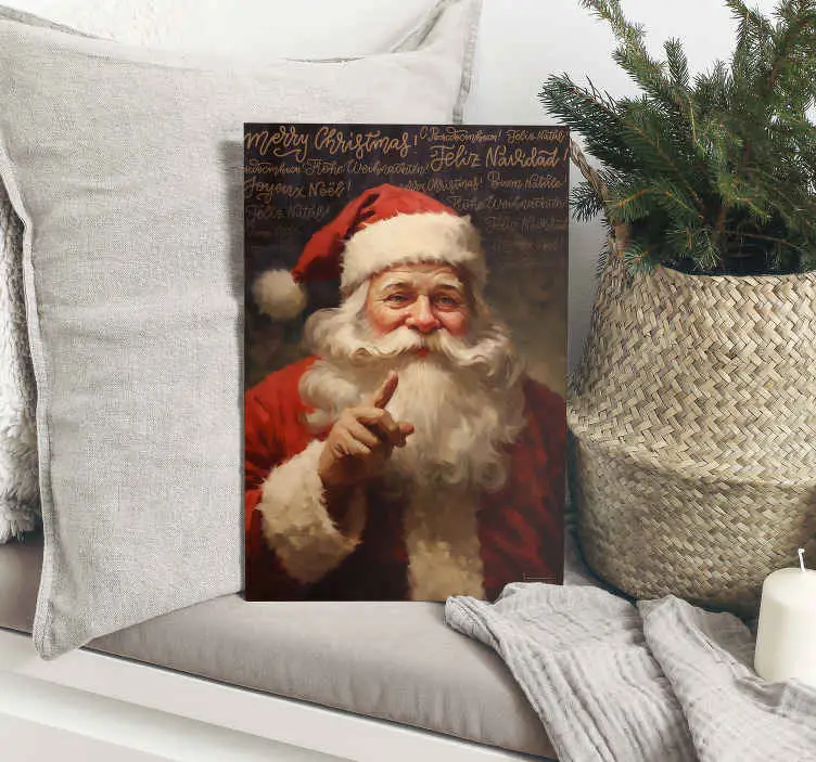 Endast idag Santa claus porträtt Kanvas jultid