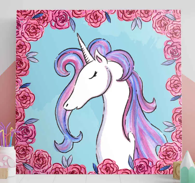 Lila ton unicorncanvas tavla canvas tavla Utförsäljning