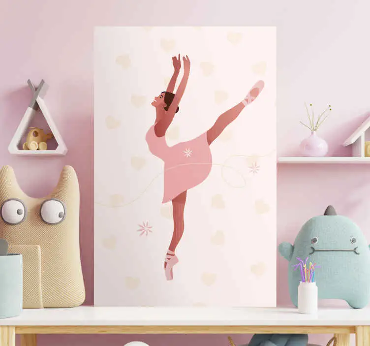 Ballerina med blommorcanvas tavla canvas tavla I lager