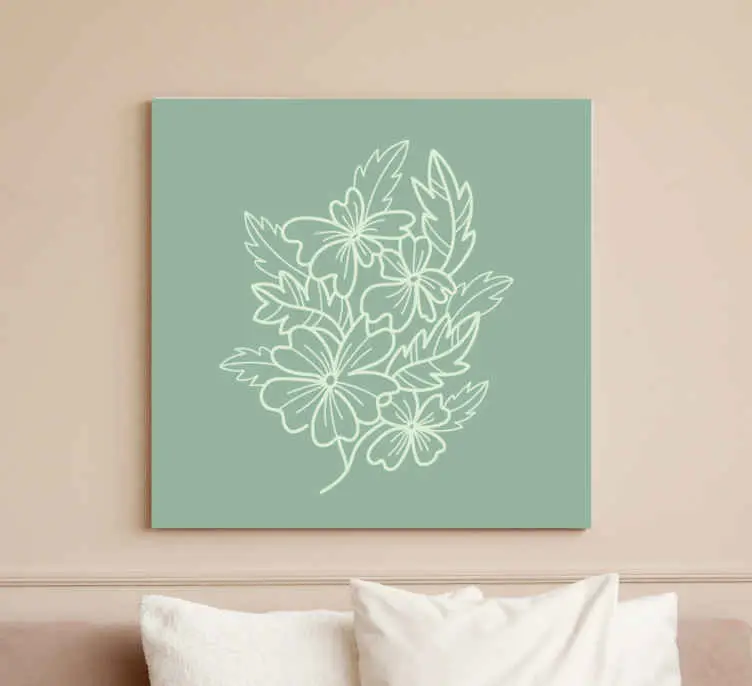 Grön minimalistisk fin kökcanvas tavla konst Lägg i varukorgen