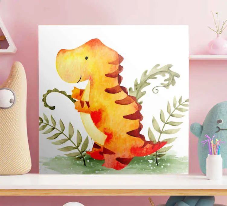 Erbjudande Kanvas dinosaurie charmig baby dinosaur