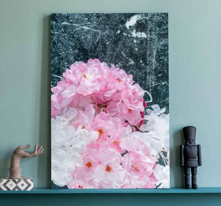 Kanvas blommor och växter blush blomsterarrangemang Premium