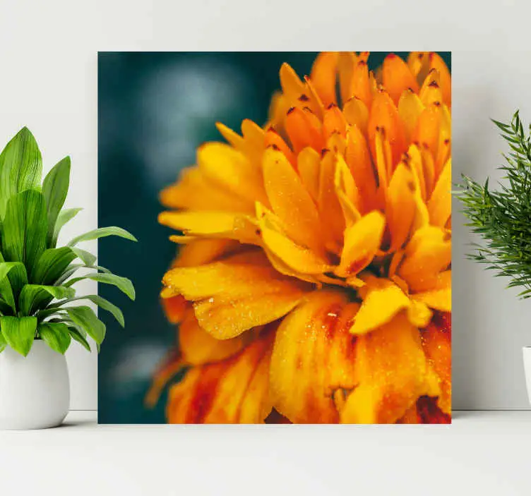 Kanvas blommor livfulla apelsinblommor Begränsat erbjudande
