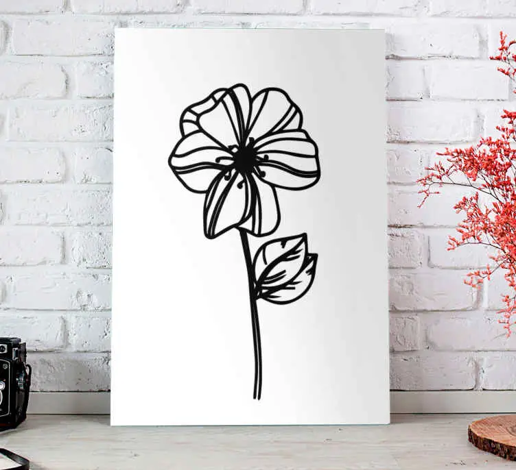Expressleverans Kanvas blommor och växter elegant blomsterkontur