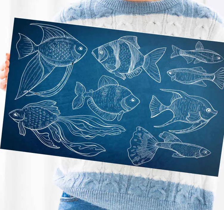Snabb frakt Marin fisk badrum vägg konstcanvas tavla