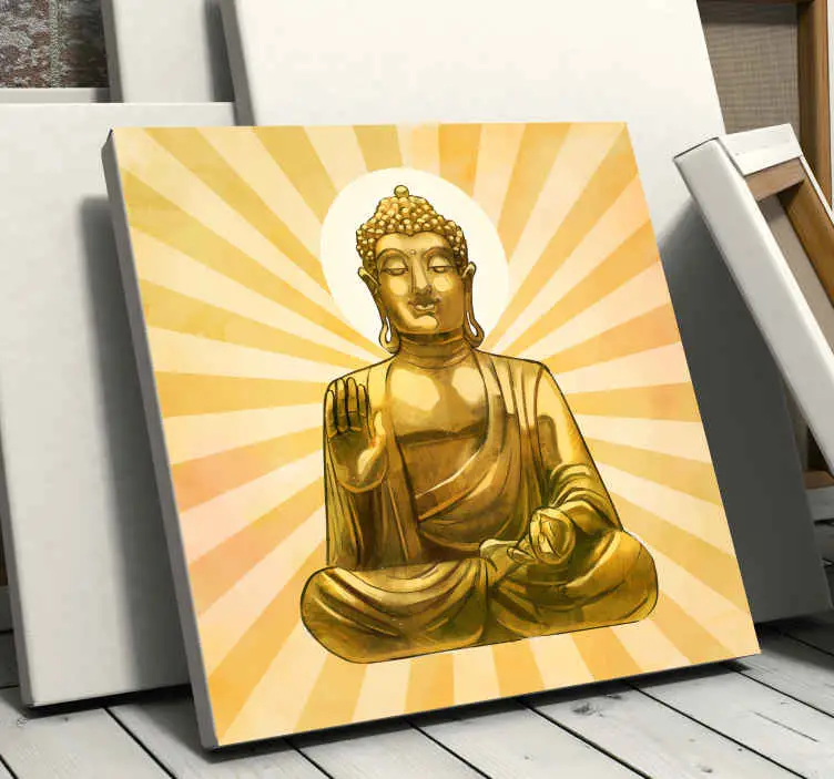 Nedsatt pris Gyllene buddha väggduk