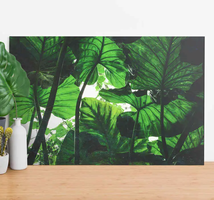 I lager Vacker grön regnskog design landskap vägg canvas