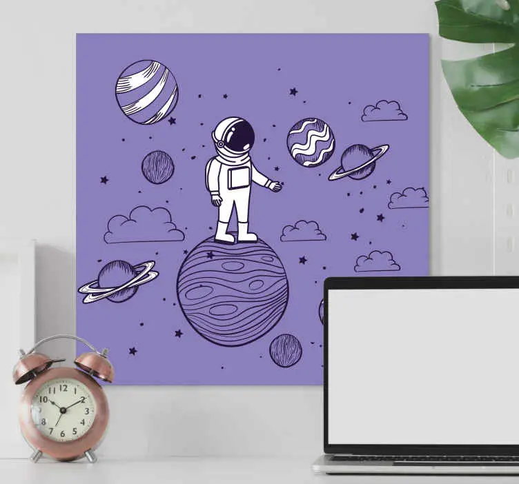 Astronaut rita med planeter sovrumsduk Populär