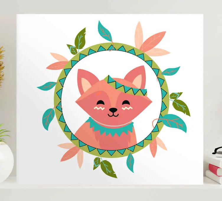 Nedsatt pris Nordisk rosa räv djur canvas
