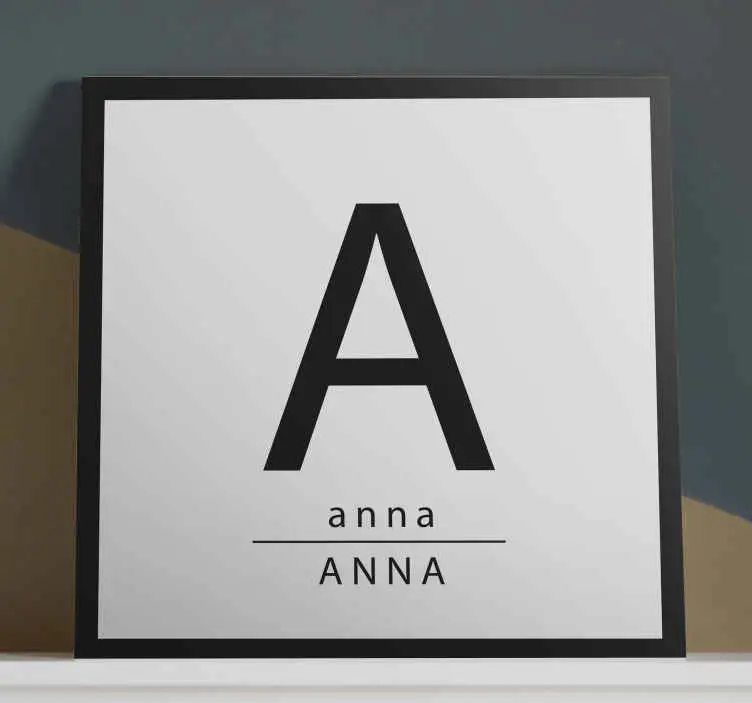 Minimalistiska bokstäver brevcanvas tavla canvas tavla Utförsäljning
