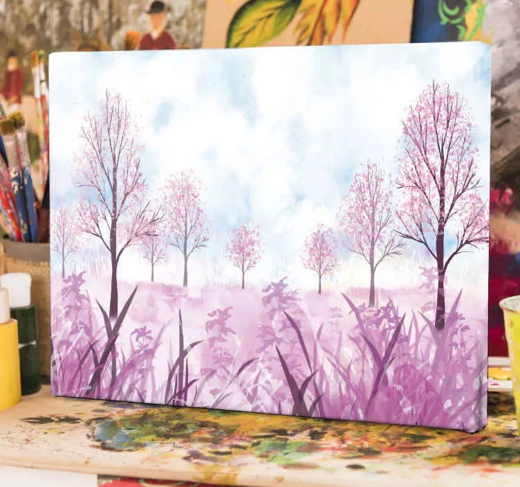 Fynd Våren trädcanvas tavla tryck