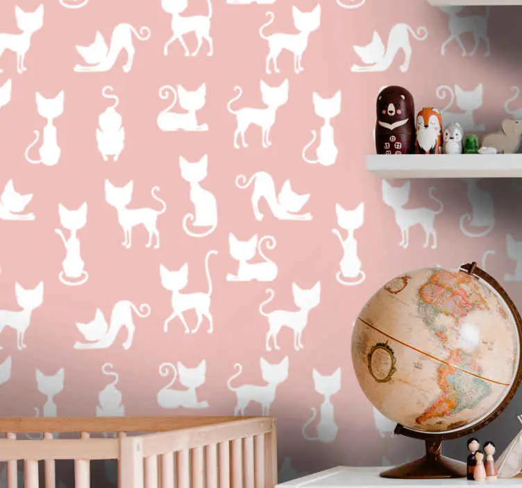 Abstrakt stretching katter tapeter för sovrum Säker betalning
