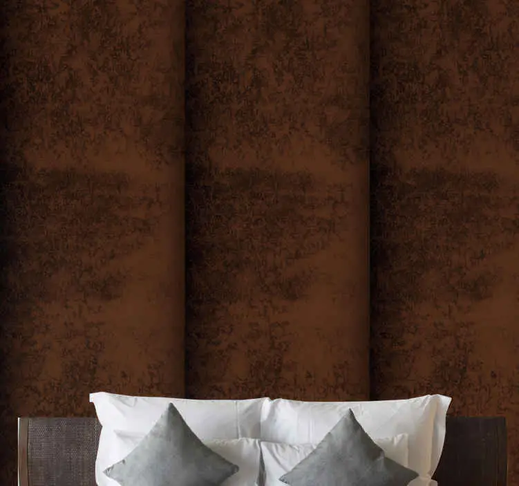 Effekt brun velour design randig tapet I lager