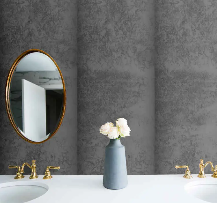 Snabb leverans Elegant grå sten badrumstapet