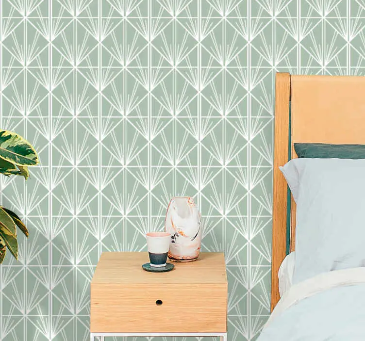 Art déco inspirerad tapet geometriska former Premium