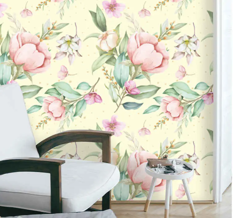Köp online Sömlös rosor mönster blommigtapet