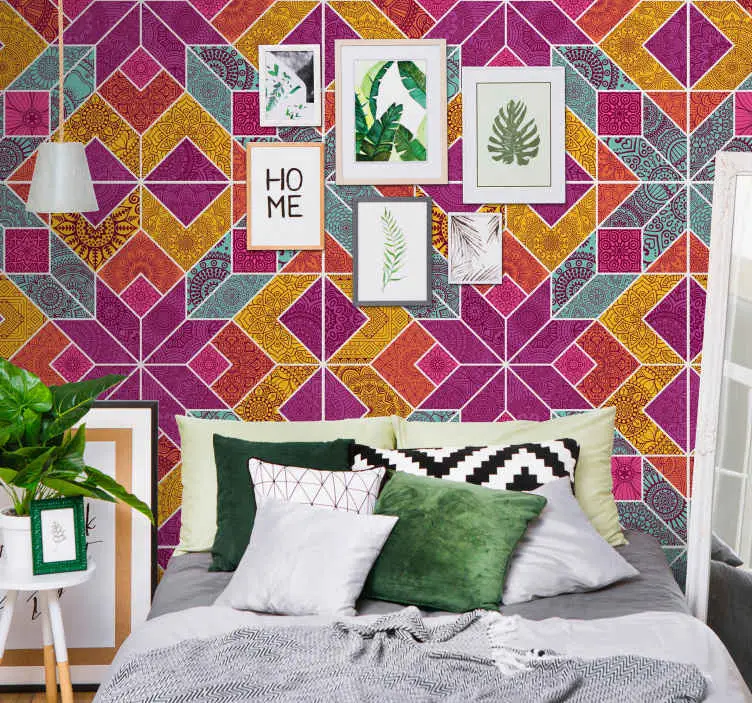 Outlet Paisley mosaik måne tapet