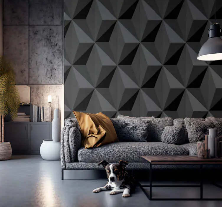 Erbjudandepris Geometriska trianglar 3d geometrisk triangel tapet