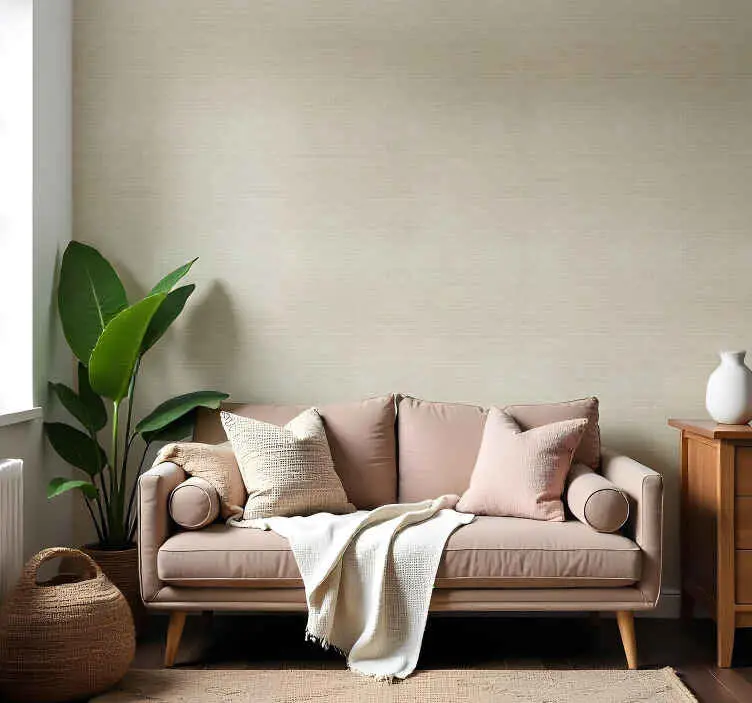 Extra rabatt Tunt jutebeige motiv Tapet andra texturer