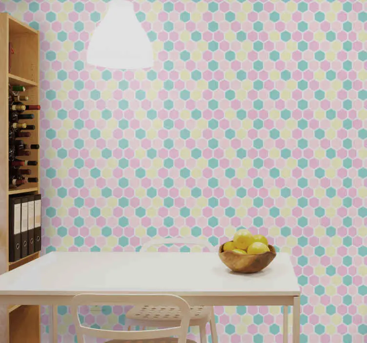 Billig Hexagonmönster tapet geometriska former