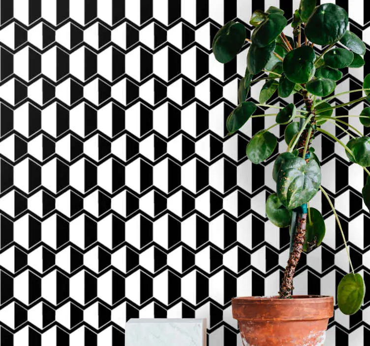 3d kubiskt mönster tapet geometriska former Beställ idag