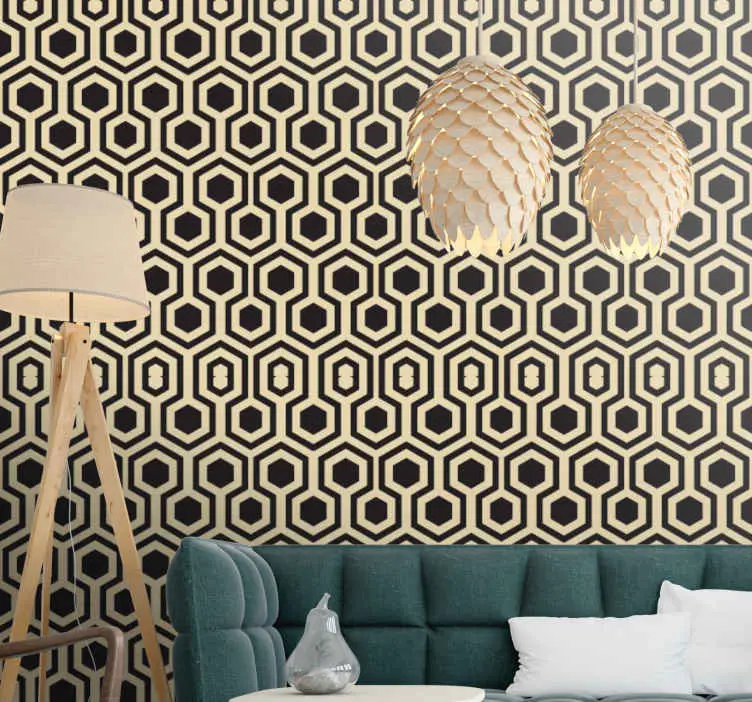 Honeycomb hexagon mönster tapet geometriska former Begränsat erbjudande