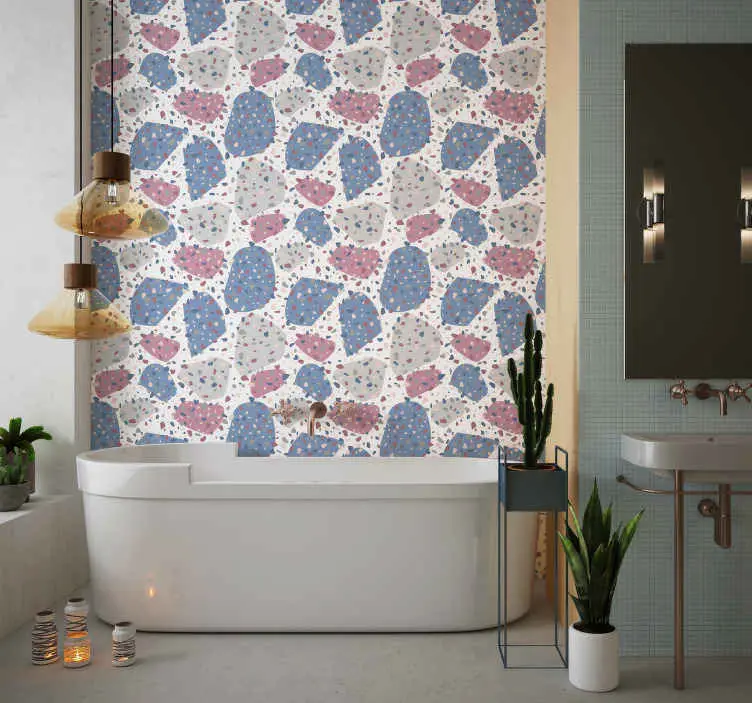 Spräcklig terrazzo Tapet cirklar, prickar och polka dots Rea