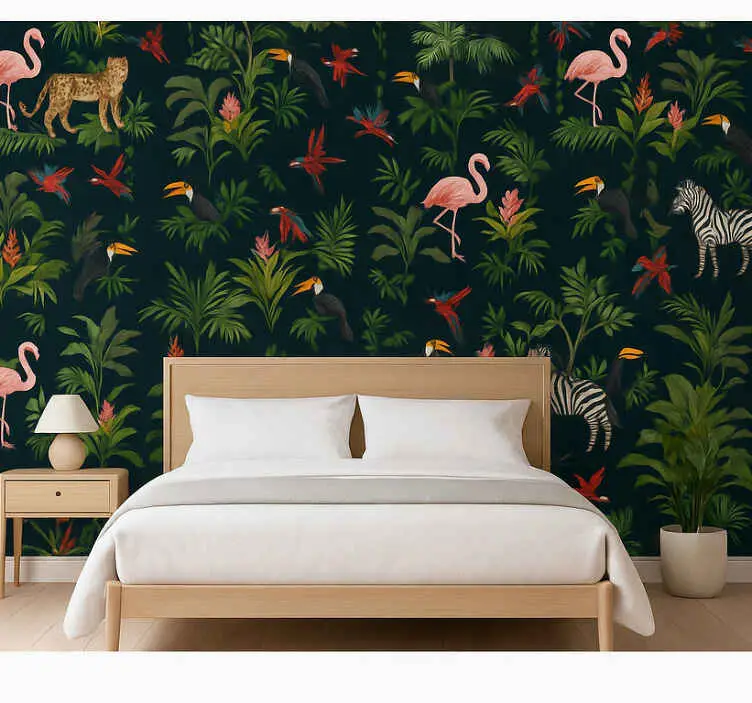Erbjudande Äktenskap tapet mörk exotisk design