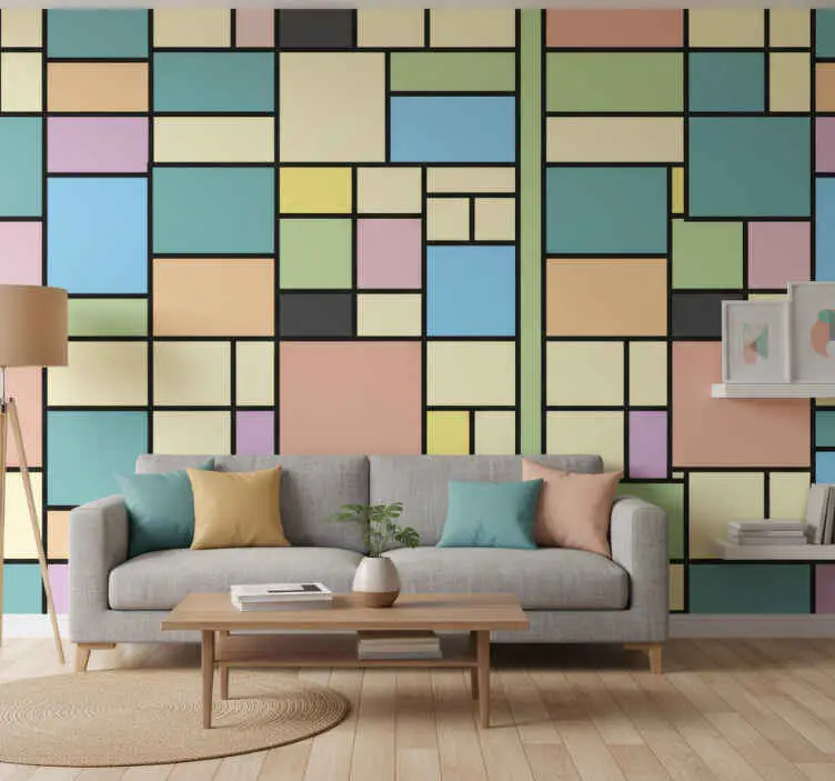 Nyhet Tapet geometriska former vibrant geometri