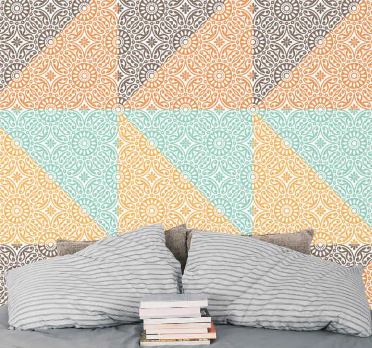 Psykedelisk hippy mandala retro tapet Fynd