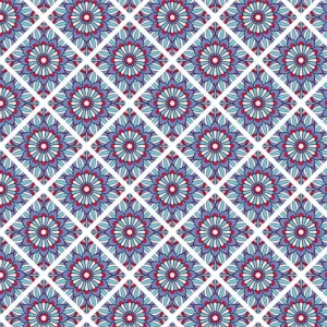 Kampanjpris Mandala fyrkantiga mönster kakel effekt tapet
