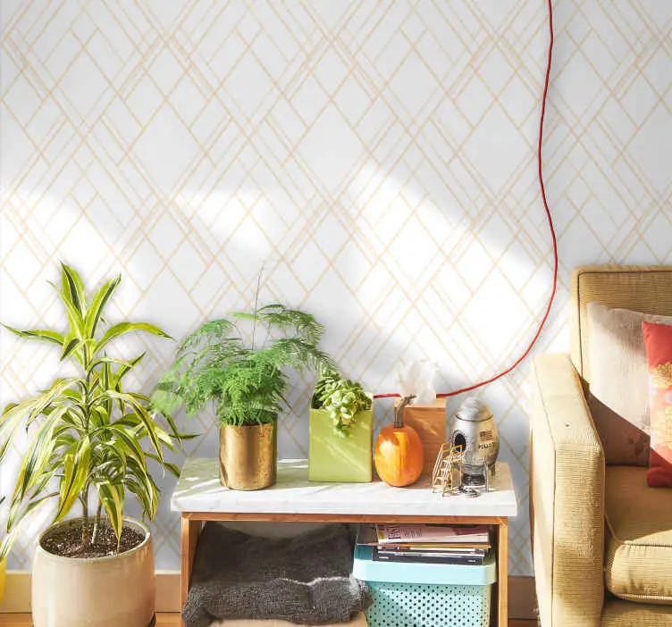 Diagonala gyllene effektlinjer tapet geometriska former Fynd
