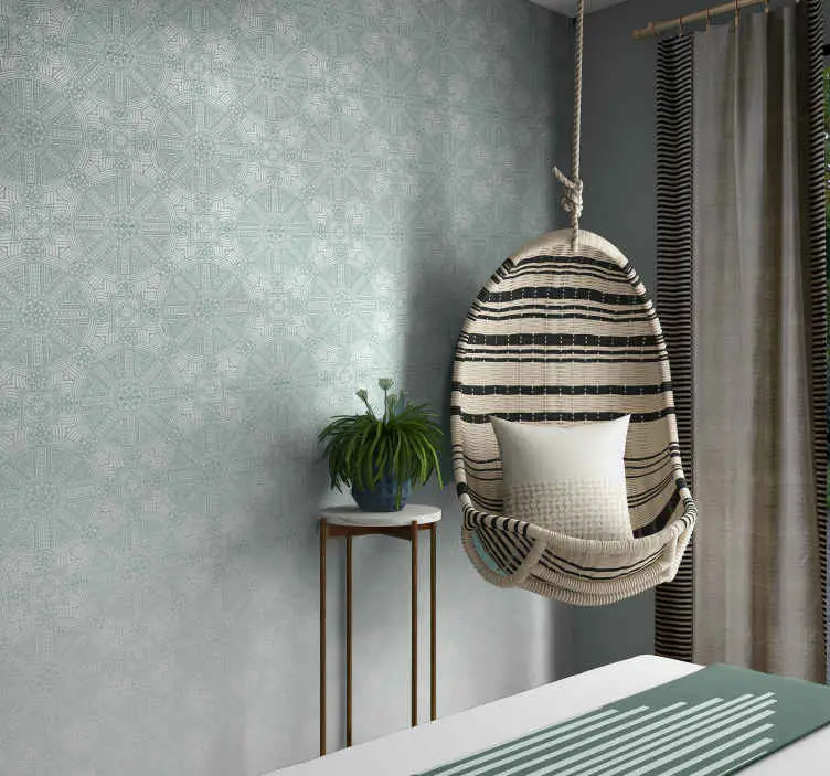 Kundfavorit Grönt boho aztekiskt mönster Äktenskap tapet
