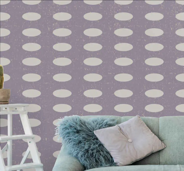 Snabb frakt Tapet cirklar, prickar och polka dots lila ovaler