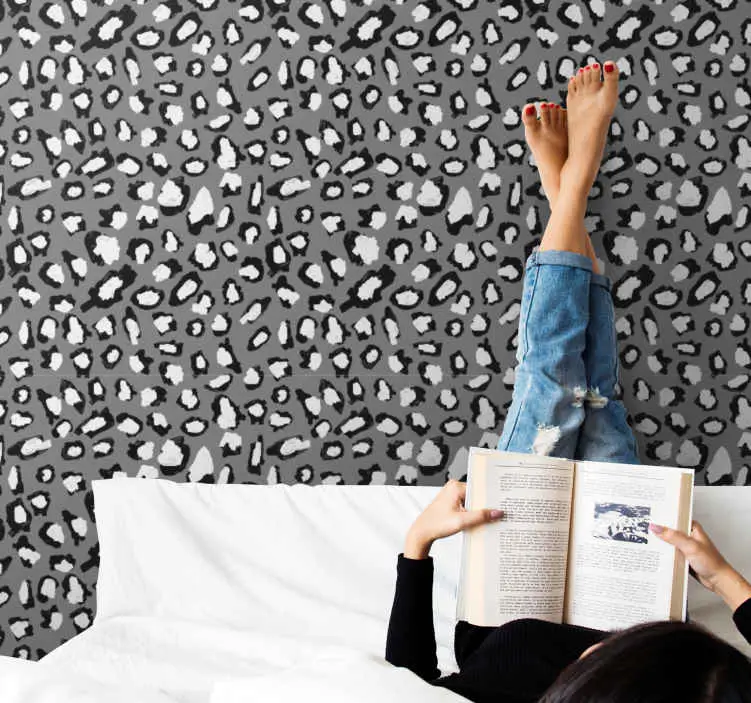 Endast denna vecka Texturerade djurtryck leopard tapet