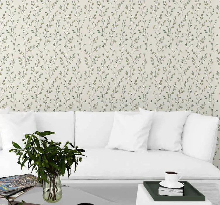 Nyhet Tiny floral fondtapet vardagsrum