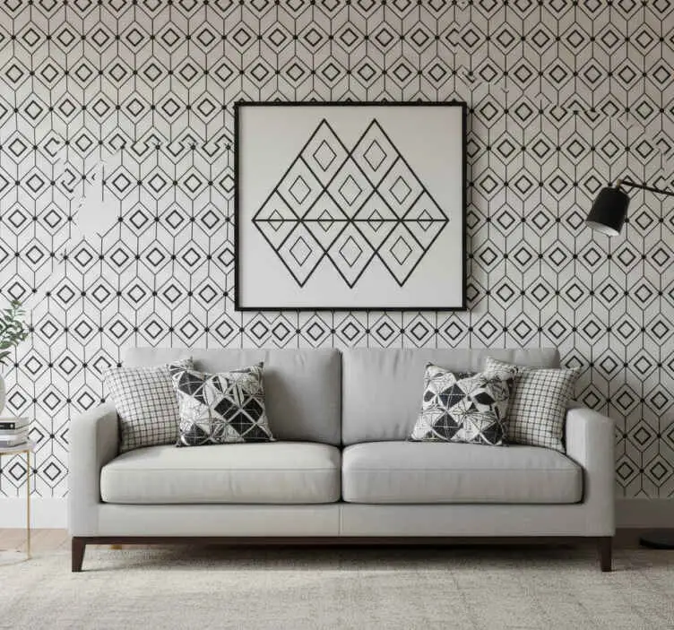 Säker betalning Tapet geometriska former moderna diamantformer